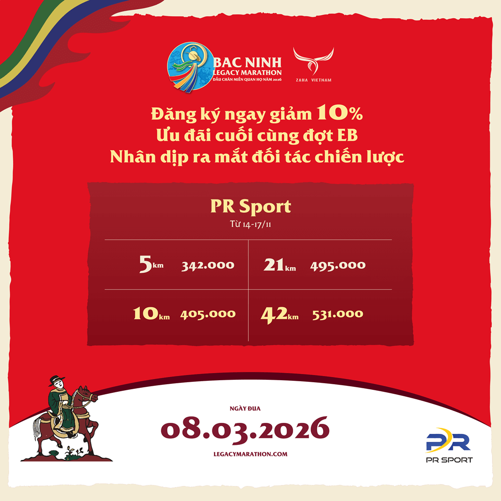 Giải chạy Bac Ninh Legacy Marathon 2026