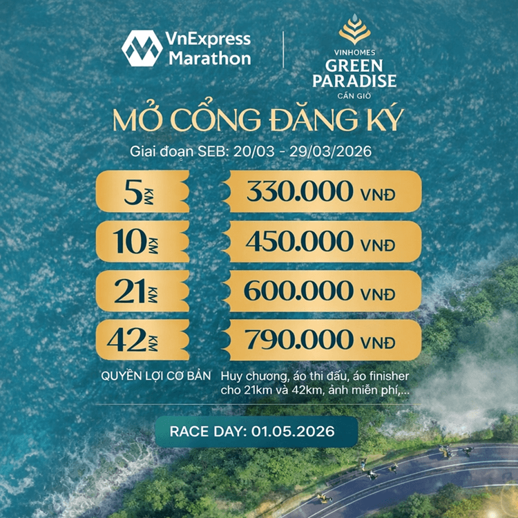 VNE Marathon Green Paradise Cần Giờ 2026