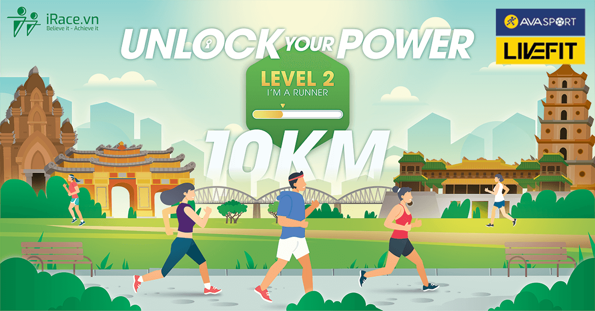 race banner unlock your power im a runner 10 km - Unlock Your Power - Sự kiện chạy bộ mở khóa giới hạn bản thân